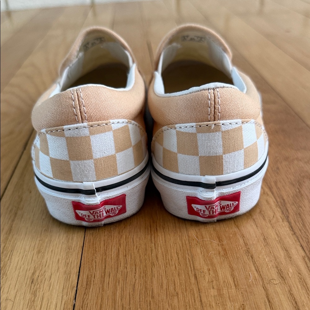 Vans Kids Slip-On Sneakers - Cream and White Checkerboard - Picture 3 of 4